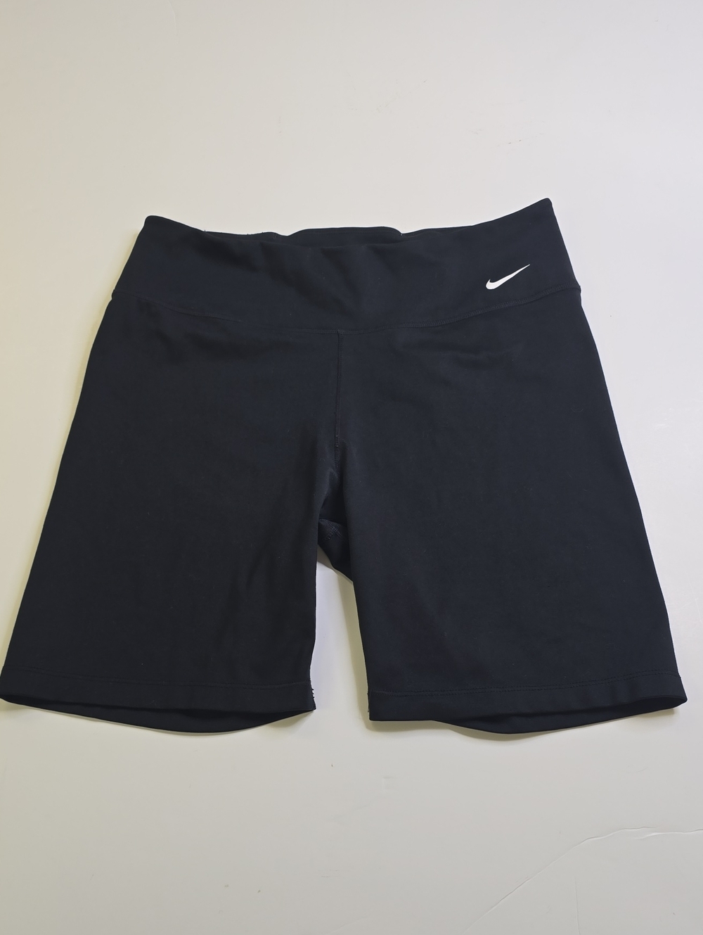 Nike Black Women's Bike Shorts with White Swoosh